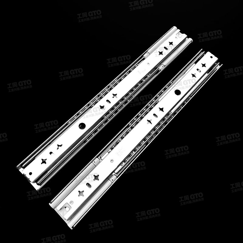 304不銹鋼51寬阻尼重型三節(jié)鋼珠滑軌E1551S